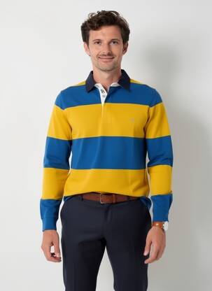 Polo mâneci lungi mâneci lungi galben FYNCH-HATTON bărbat
