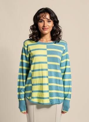 Pulover croială dreaptă mâneci lungi verde WHITE STUFF femeie