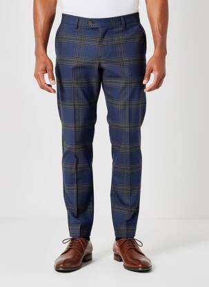 Pantalon chino buzunare talie înaltă albastru MMX bărbat