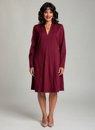 Rochie midi mâneci lungi mâneci lungi violet SURKANA femeie