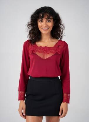Tricou mâneci lungi mâneci lungi roșu JANIRA femeie