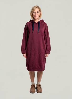 Rochie pulover croială dreaptă mâneci lungi violet YEST femeie
