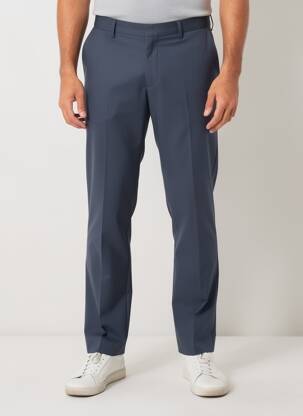 Pantalon chino închidere cu fermoar sub clapetă cu cârlig mărime normală albastru JAQK bărbat