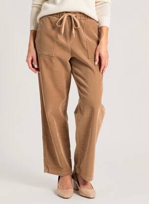 Pantalon drept elasticitate mărime normală maro LA FEE MARABOUTEE femeie