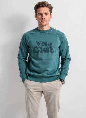 Pulover guler rotund mâneci lungi verde FAGUO bărbat