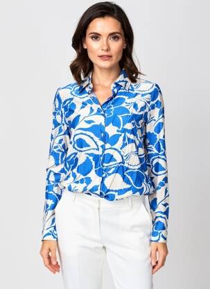 Cămașă imprimeu floral mâneci lungi albastru IT HIPPIE femeie