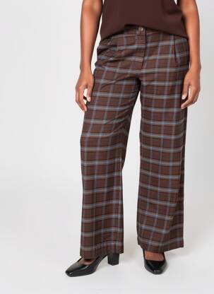 Pantalon drept elasticitate mărime normală maro SURKANA femeie