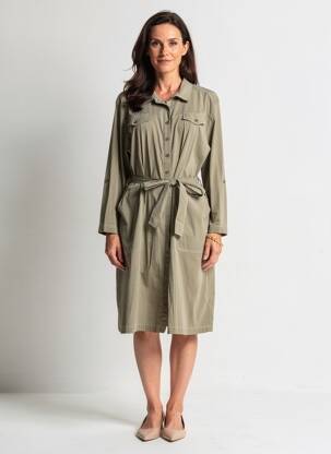 Rochie midi mâneci lungi mâneci lungi verde DOLCEZZA femeie