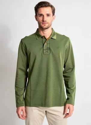 Polo mâneci lungi mâneci lungi verde WHITE STUFF bărbat