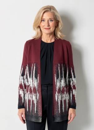 Vestă cu mâneci lungi tricotaj din plasă violet GERRY WEBER femeie