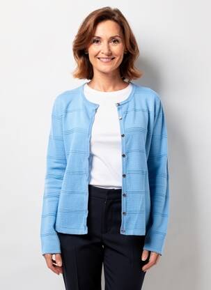 Vestă cu mâneci lungi guler rotund albastru GERRY WEBER femeie