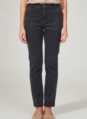 Pantalon slim elasticitate mărime normală gri CAPTAIN TORTUE femeie
