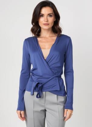 Cardigan petrecut elasticitate albastru LADY CAPTAIN femeie