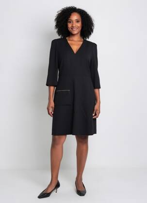 Rochie midi mâneci lungi mâneci lungi negru COP COPINE femeie