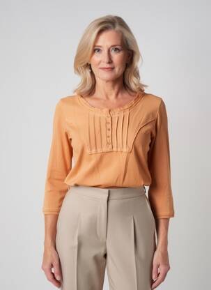 Tricou mâneci 3/4 mâneci 3/4 portocalie PERSONA femeie