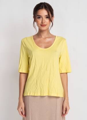 Tricou elasticitate mâneci scurte galben HAMMER femeie