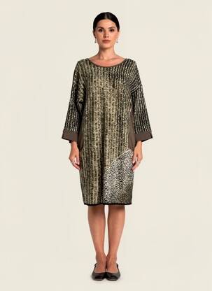 Rochie midi mâneci lungi mâneci lungi verde LA FEE MARABOUTEE femeie