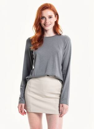 Tricou mâneci lungi mâneci lungi gri ALTO GIRO femeie