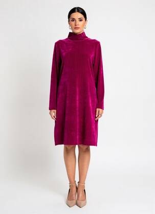 Rochie midi mâneci lungi mâneci lungi violet BAKERY LADIES femeie