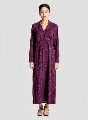 Rochie lungă mâneci lungi mâneci lungi violet SURKANA femeie