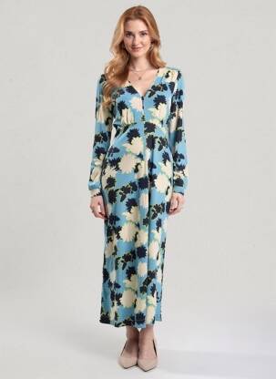 Rochie scurtă mâneci lungi mâneci lungi albastru WHITE STUFF femeie