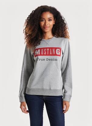 Tricou mâneci lungi mâneci lungi gri MUSTANG femeie
