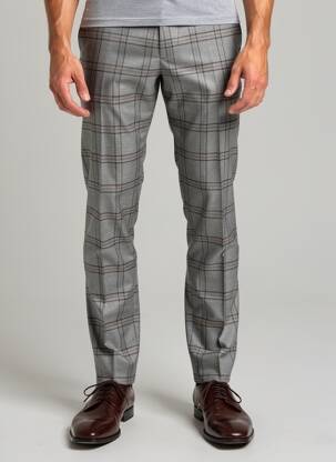Pantalon slim elasticitate mărime normală gri MEYER bărbat