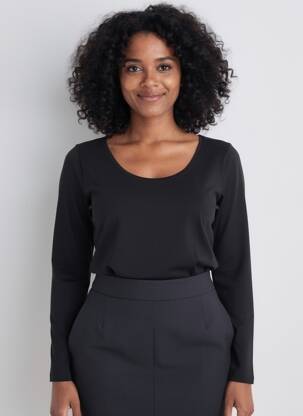 Tricou mâneci lungi mâneci lungi negru MES SOEURS ET MOI femeie
