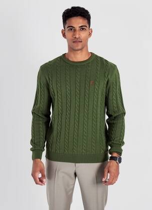 Pulover elasticitate mâneci lungi verde VICOMTE ARTHUR bărbat