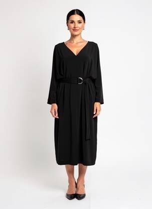 Rochie midi mâneci lungi mâneci lungi negru DANIEL HECHTER femeie