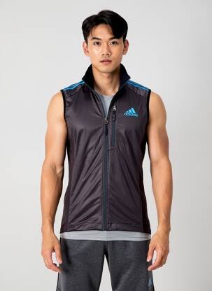Jachete casual guler col înalt negru ADIDAS bărbat