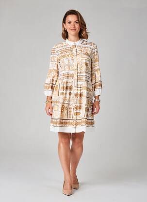 Rochie scurtă mâneci 3/4 mâneci 3/4 alb LESLIE femeie
