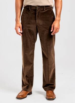 Pantalon drept elasticitate mărime normală maro LMA bărbat