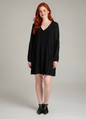 Rochie scurtă mâneci lungi mâneci lungi negru VILA femeie