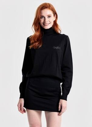 Pulover croială cambrată mâneci lungi negru PAUL & SHARK femeie