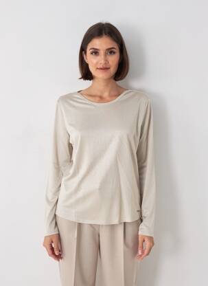 Tricou mâneci lungi mâneci lungi bej SUN VALLEY femeie