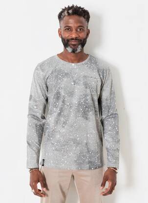 Tricou croială cambrată mâneci lungi gri HOPENLIFE bărbat