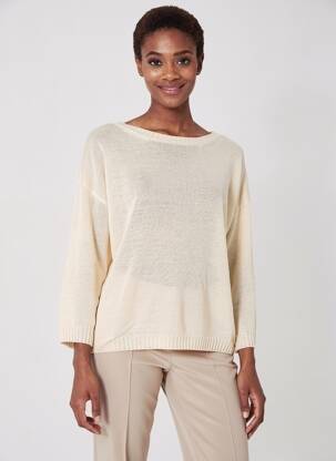 Pulover croială dreaptă mâneci 3/4 bej MAX MARA femeie
