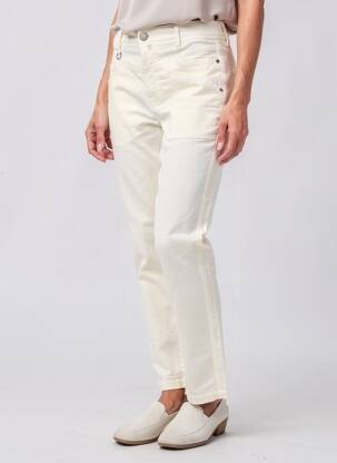 Pantalon slim talie înaltă talie înaltă galben HIGH femeie