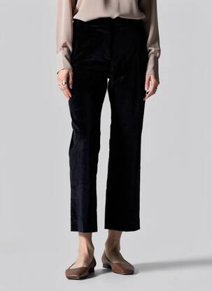 Pantalon 7/8 talie cu cleme mărime normală negru WEEKEND MAXMARA femeie