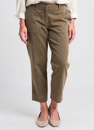 Pantalon 7/8 talie cu cleme mărime normală maro CLOSED femeie