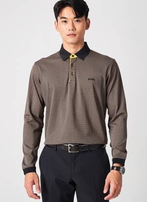 Polo mâneci lungi mâneci lungi negru LEE COOPER bărbat