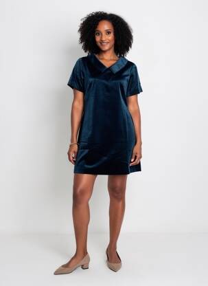 Rochie scurtă mâneci scurte mâneci scurte albastru MOLLY BRACKEN femeie