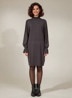 Rochie pulover elasticitate mâneci lungi gri YAYA femeie
