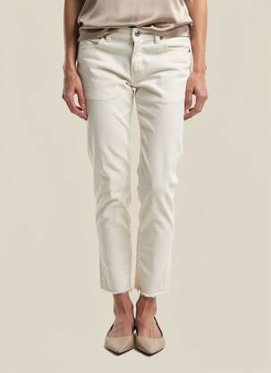 Pantalon 7/8 elasticitate mărime normală bej DENIM STUDIO femeie