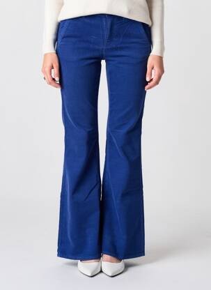 Pantalon evazat elasticitate mărime normală albastru HAPPY femeie