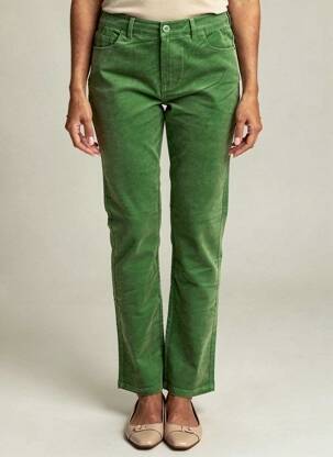 Pantalon slim elasticitate mărime normală verde ZILCH femeie