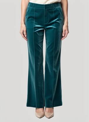 Pantalon evazat elasticitate talie înaltă verde YAYA femeie