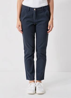 Pantalon chino închidere cu fermoar sub clapetă cu nasturi mărime normală albastru RED LEGEND femeie