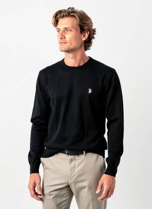 Pulover elasticitate mâneci lungi negru U.S. POLO ASSN bărbat
